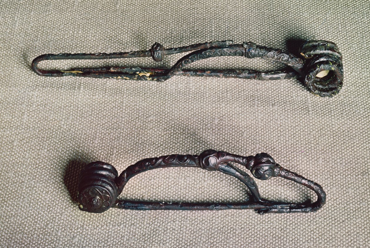 Spännen, Tene II (ca 300-120 f.Kr.) (metall) av Gaulish