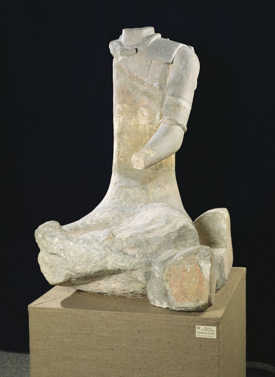 Sittande man, från Roquepertuse, Tene II, ca 300-120 f.Kr. av Gaulish