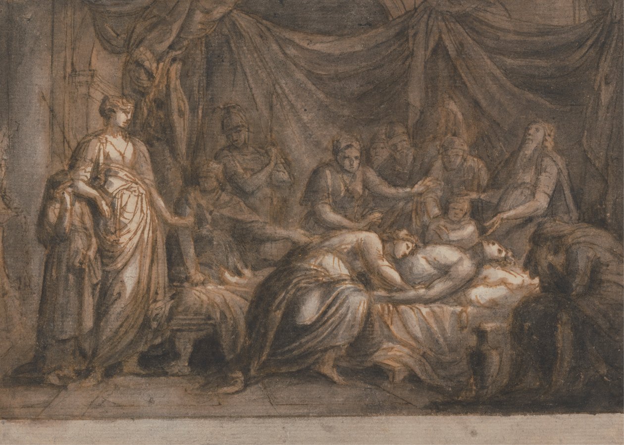 Andromache sörjer Hectors död av Gavin Hamilton