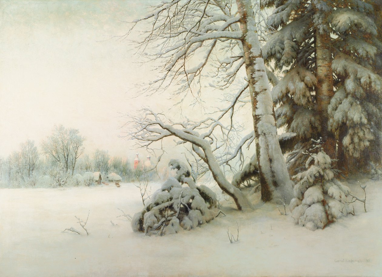En vintermorgon, 1901 av Gavril Pavlovich Kondratenko