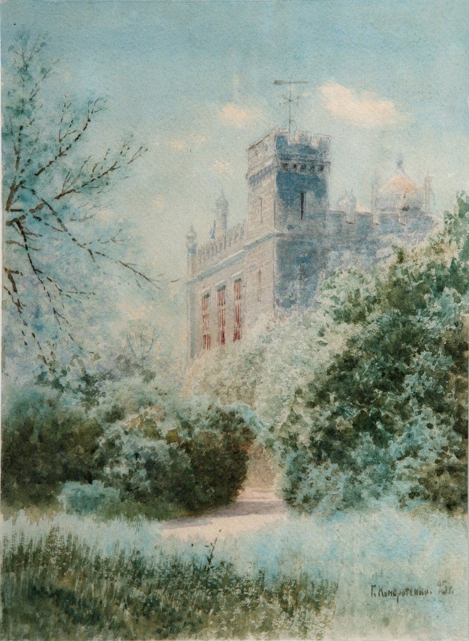 Vorontsovsky-palatset. Krim, 1895 av Gavril Pavlovich Kondratenko