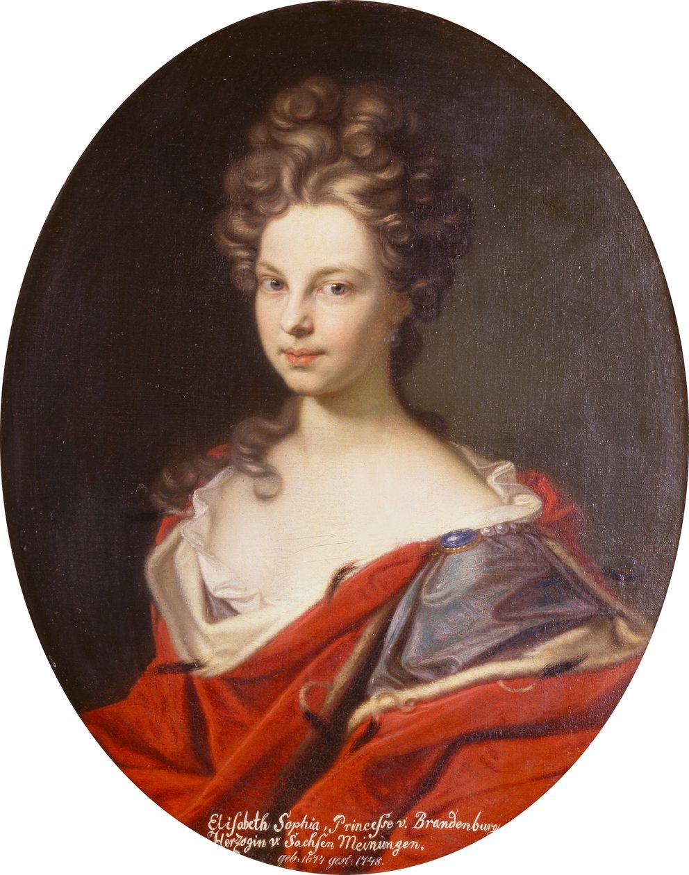 Elisabeth Sophia, Princesse v. Brandenburg hertiginna v. Sachsen Meiningen. av Gedeon Romandon