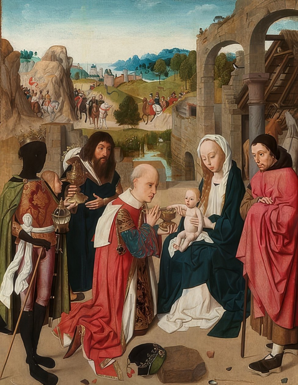 Tillbedjan av Magi. Omkring 1480-85 av Geertgen Tot sint Jans