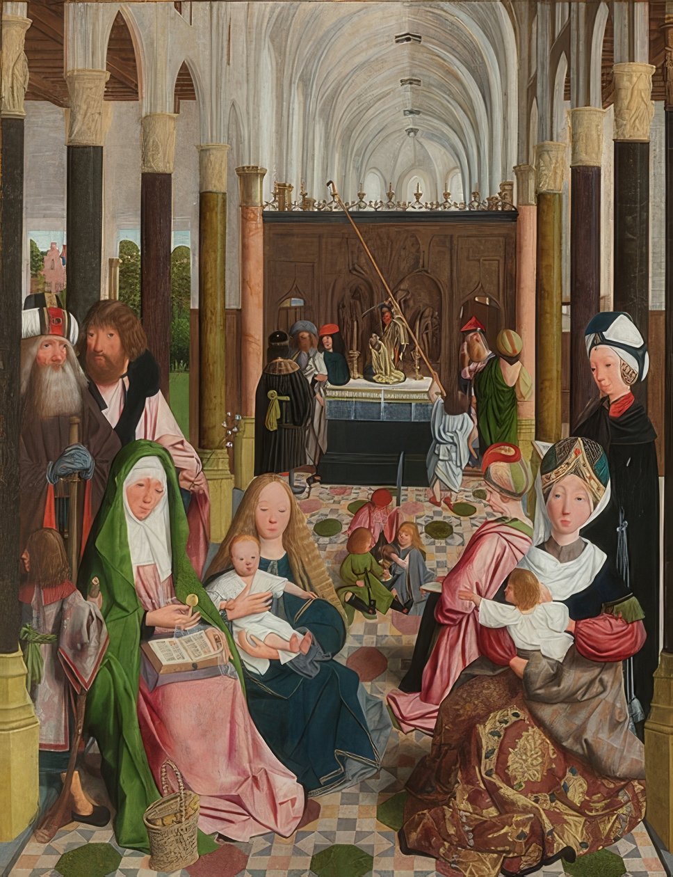 Det heliga släktskapet. Omkring 1495 av Geertgen Tot sint Jans