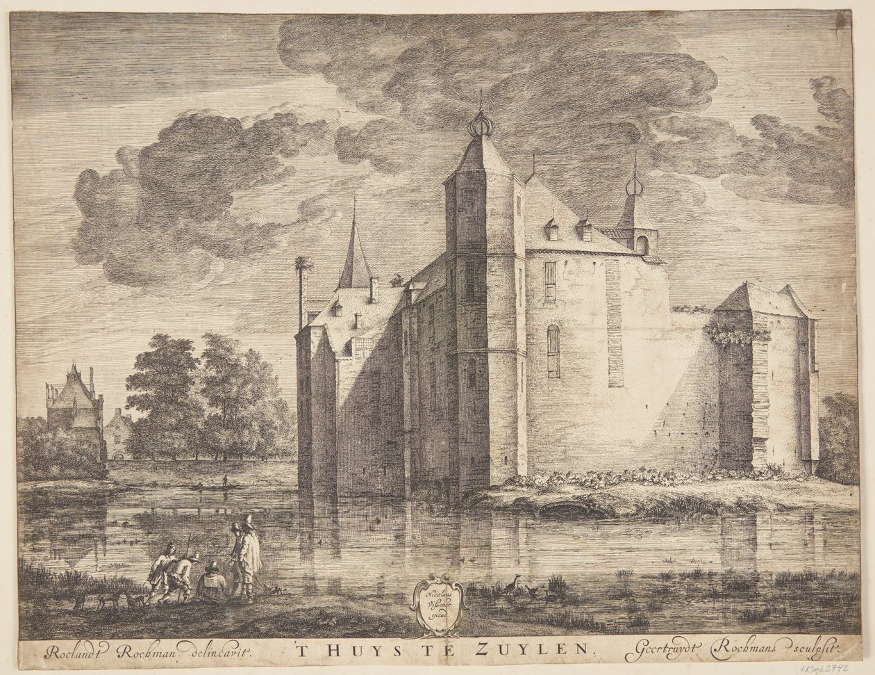 Utsikt på ett slott nära Maarssen av Geertruyt Roghman