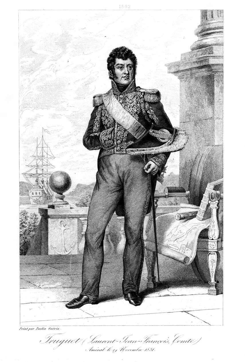 Laurent Jean Francois Truguet 1765-1831, fransk amiral, 1839. av Geille