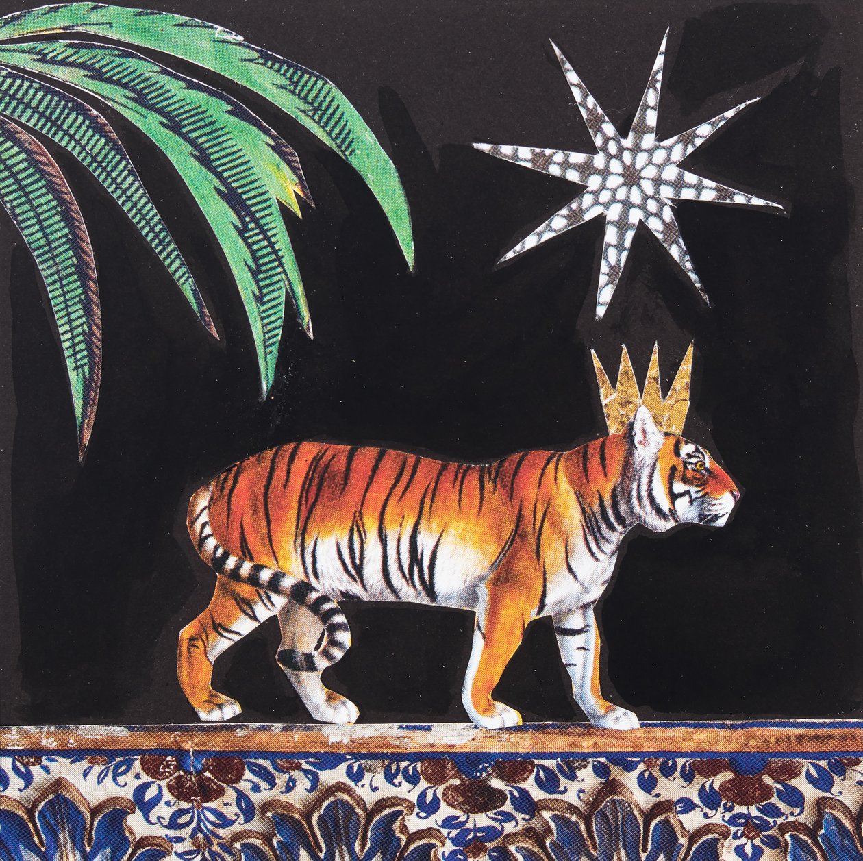 Kung Tiger (collage) av Genevieve French