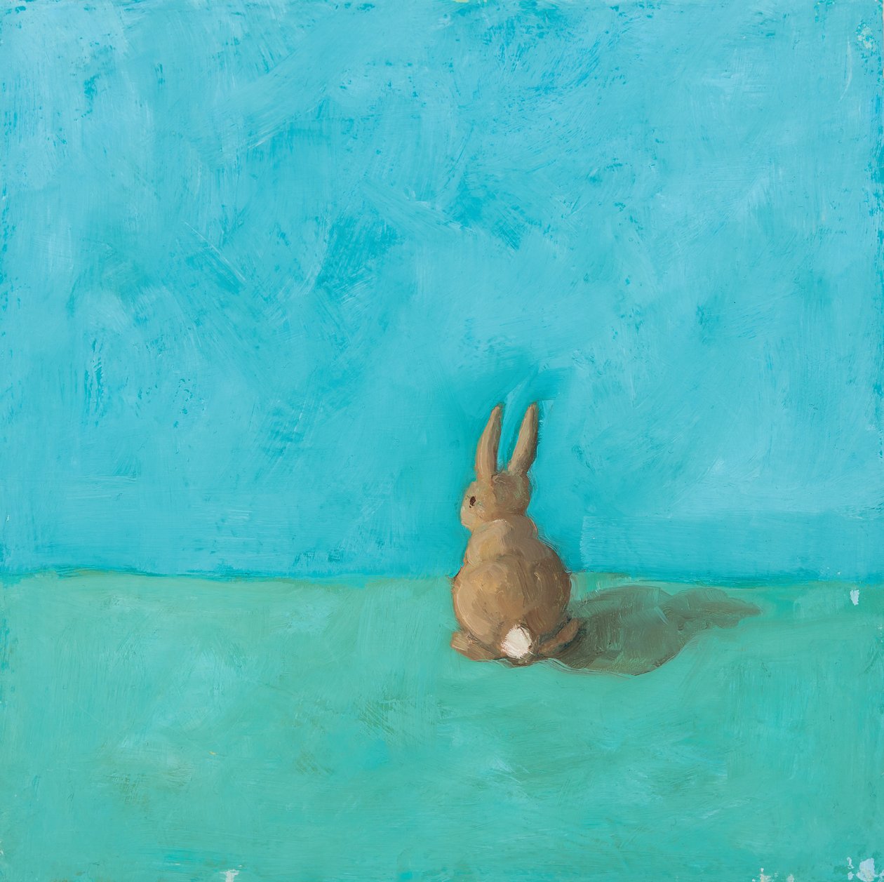 Little Bun, 2018 (olja på pannå) av Genevieve French