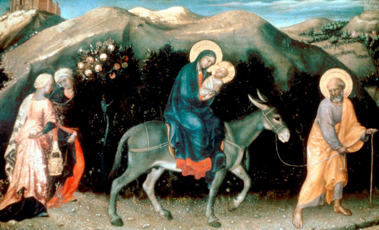 Flyg till Egypten, 1423 av Gentile da Fabriano