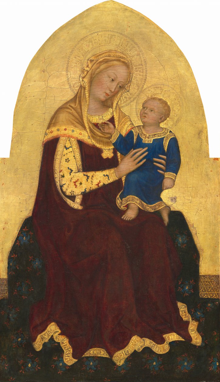 Madonna och Child Enthroned av Gentile da Fabriano