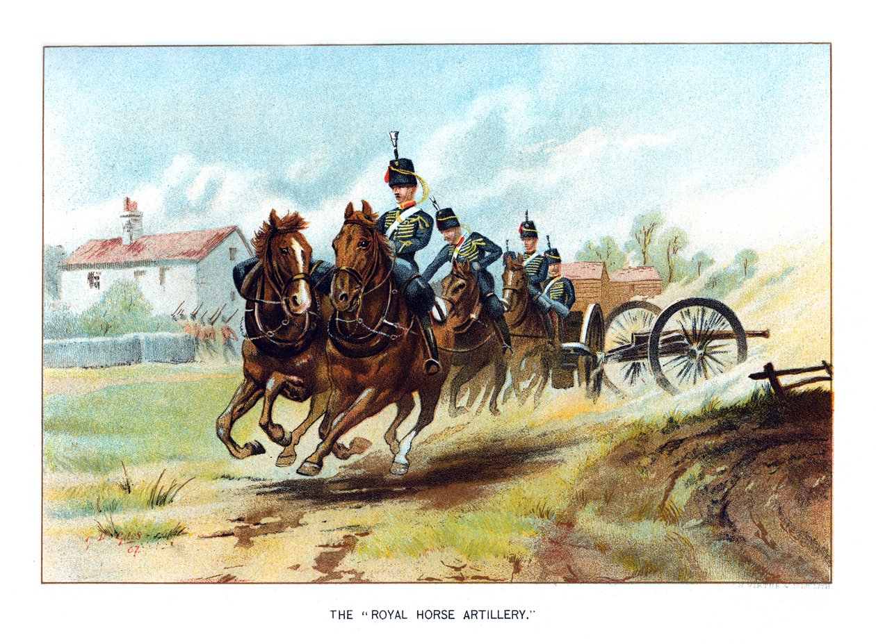 The Royal Horse Artillery, c1890. av Geoffrey Douglas Giles