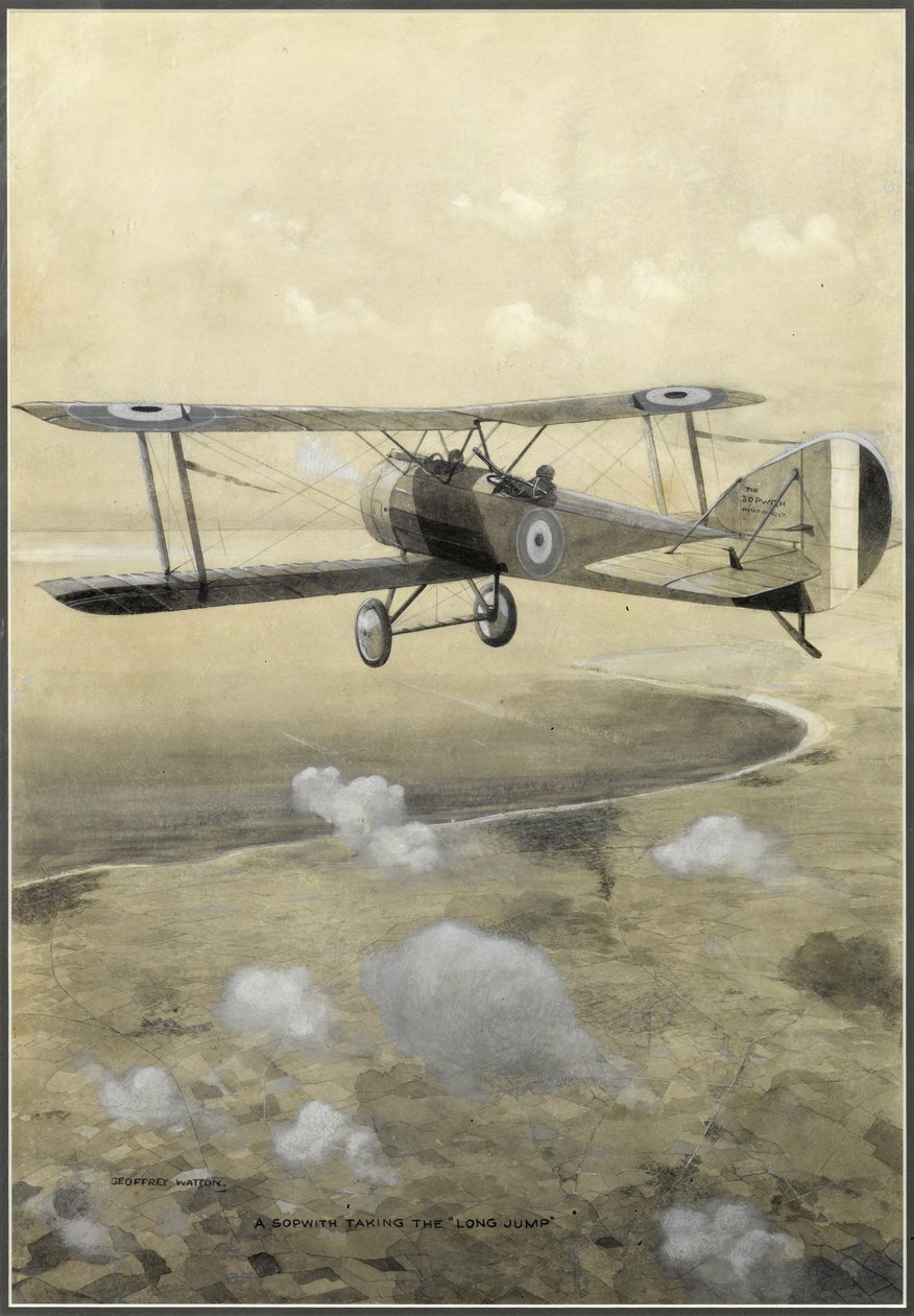 A Sopwith tar "Långhoppet" av Geoffrey Watson