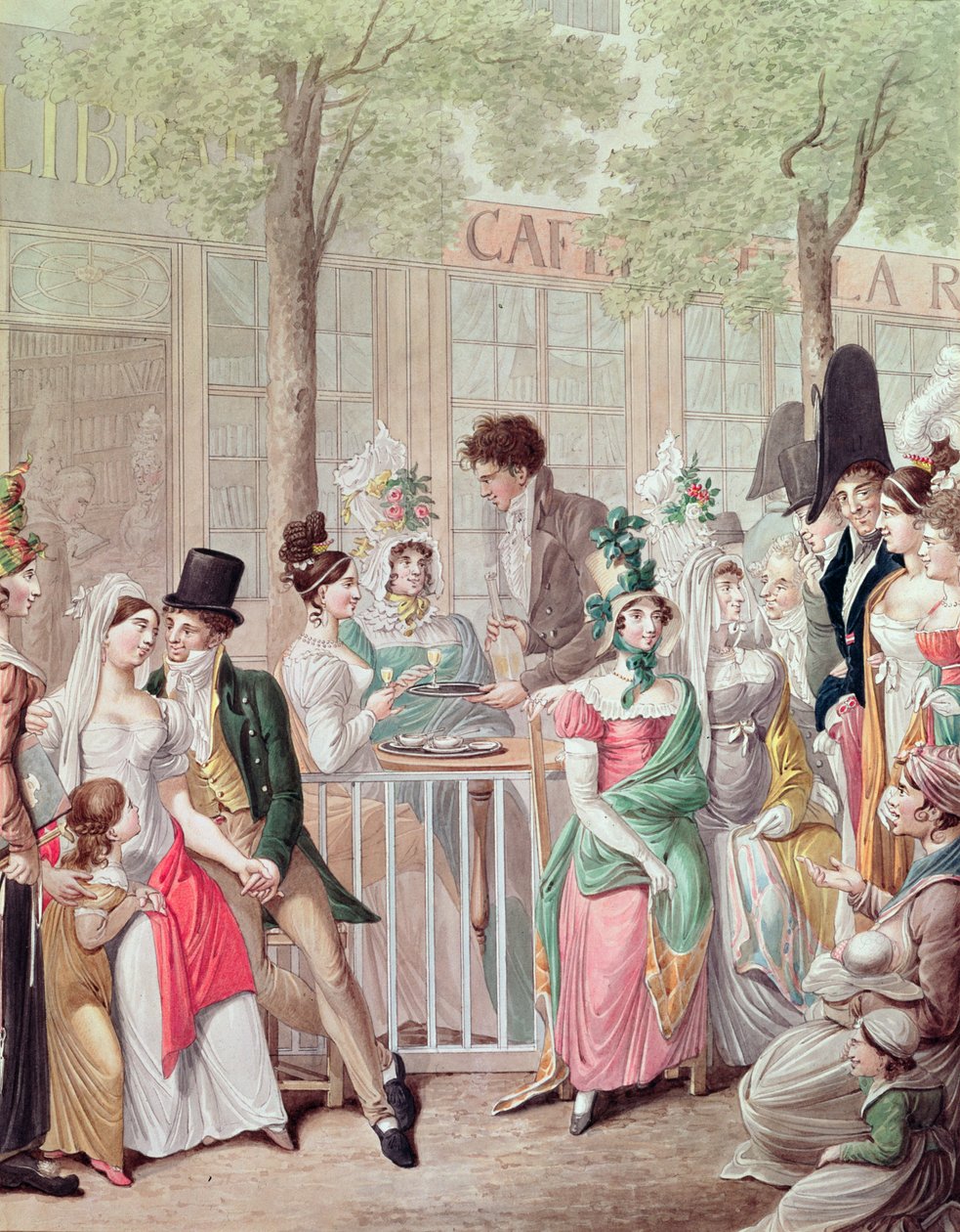 O le Terrace o le Cafe de la Rotonde i le 1814 swed av Georg Emanuel Opitz