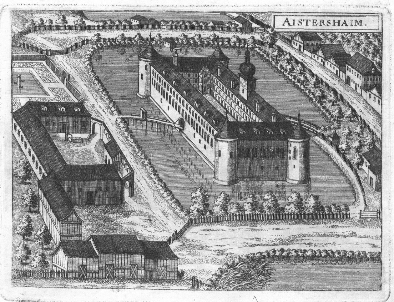 Schloss Aistersheim um 1674 av Georg Matthaus Vischer