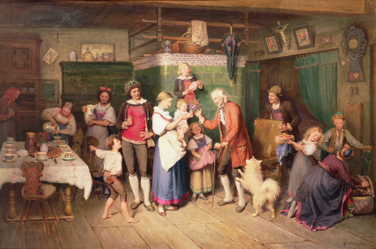 Bebis födelsedagsfest av Georg Eduard Otto Saal