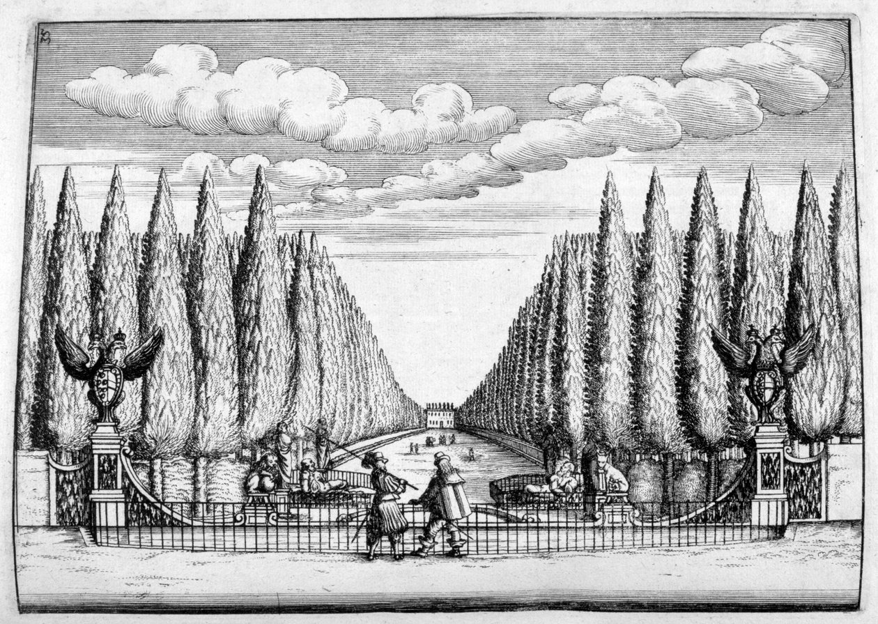 Slotts- och trädgårdsdesign, 1664 av Georg Andreas Bockler