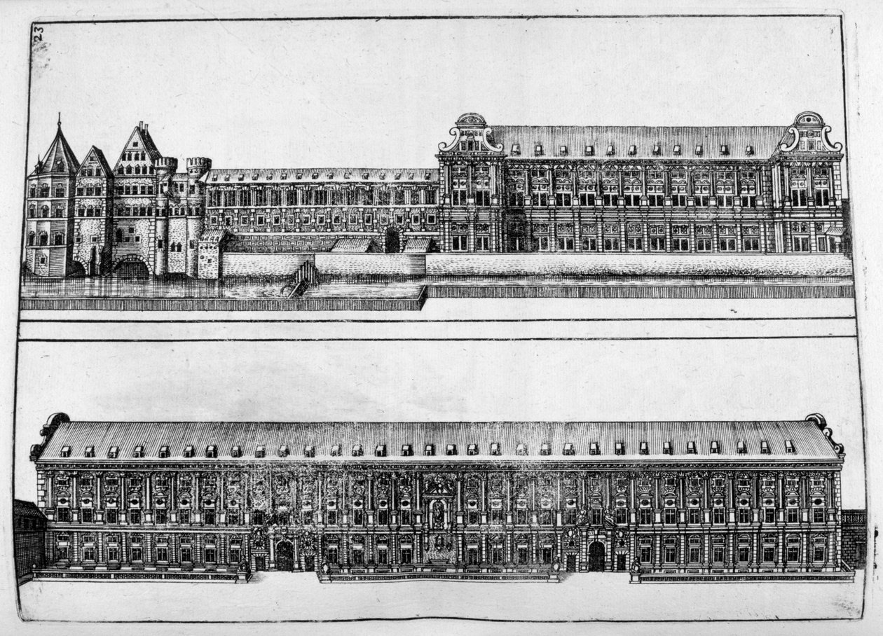 Slottsdesign, 1664 av Georg Andreas Bockler