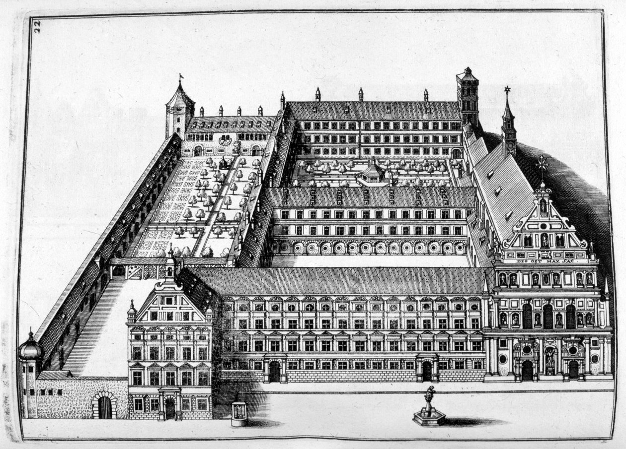 Slottsdesign, 1664 av Georg Andreas Bockler