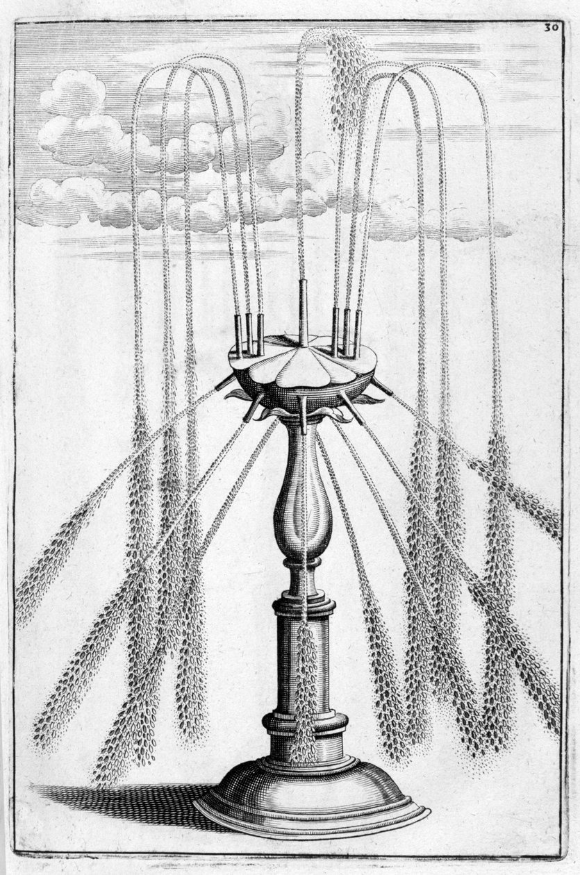 Dekorativ fontändesign, 1664 av Georg Andreas Bockler