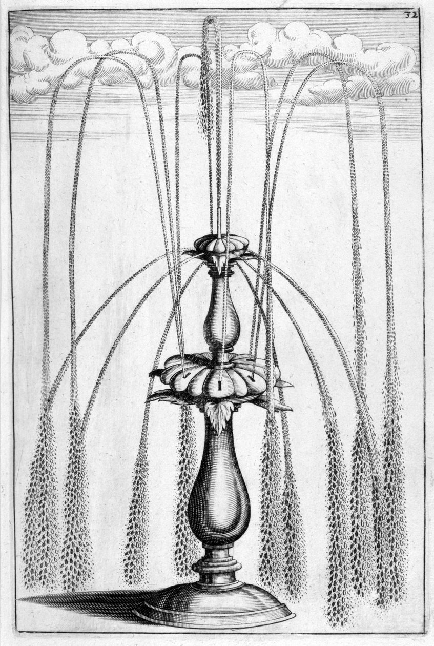 Dekorativ fontändesign, 1664 av Georg Andreas Bockler
