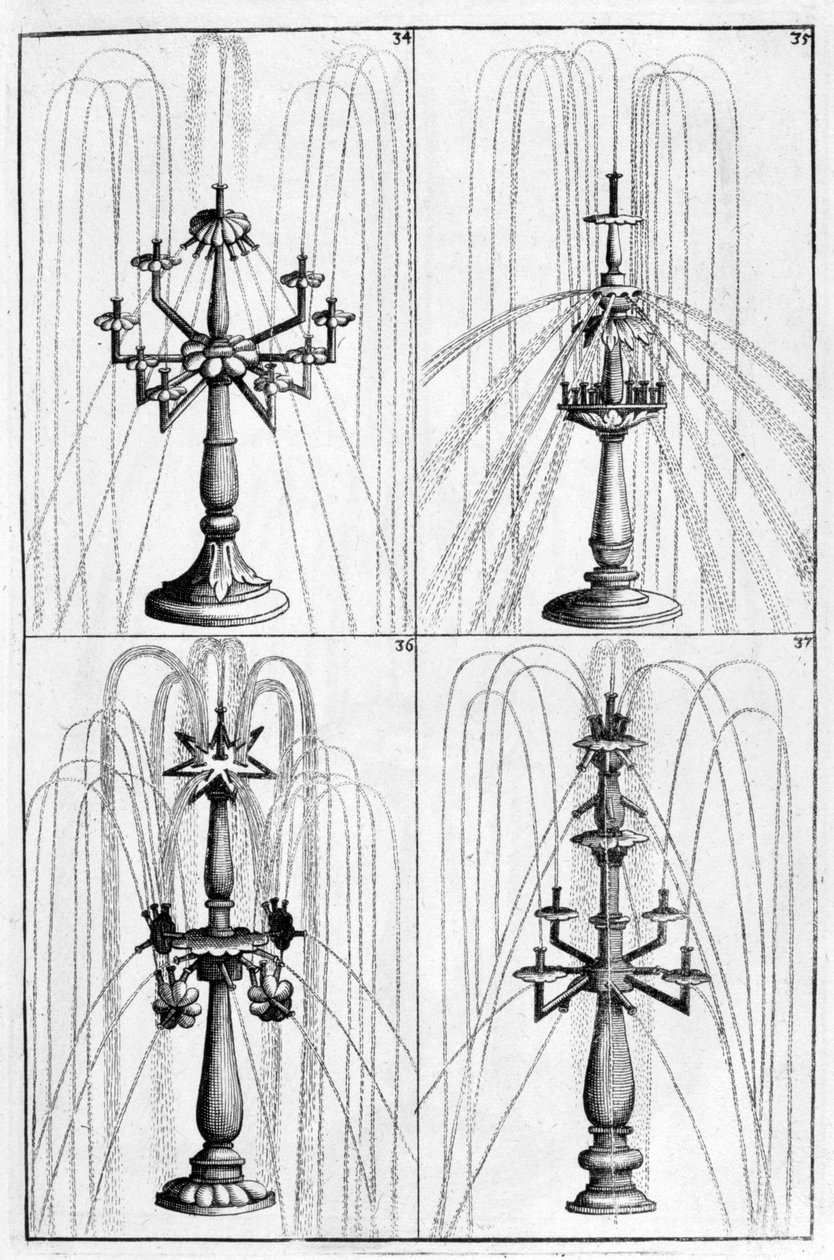 Dekorativ fontändesign, 1664 av Georg Andreas Bockler