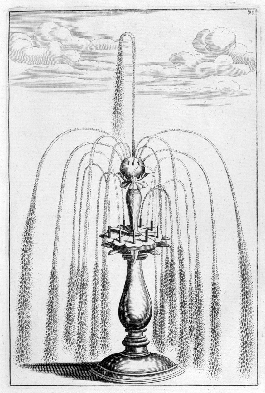 Dekorativ fontändesign, 1664 av Georg Andreas Bockler