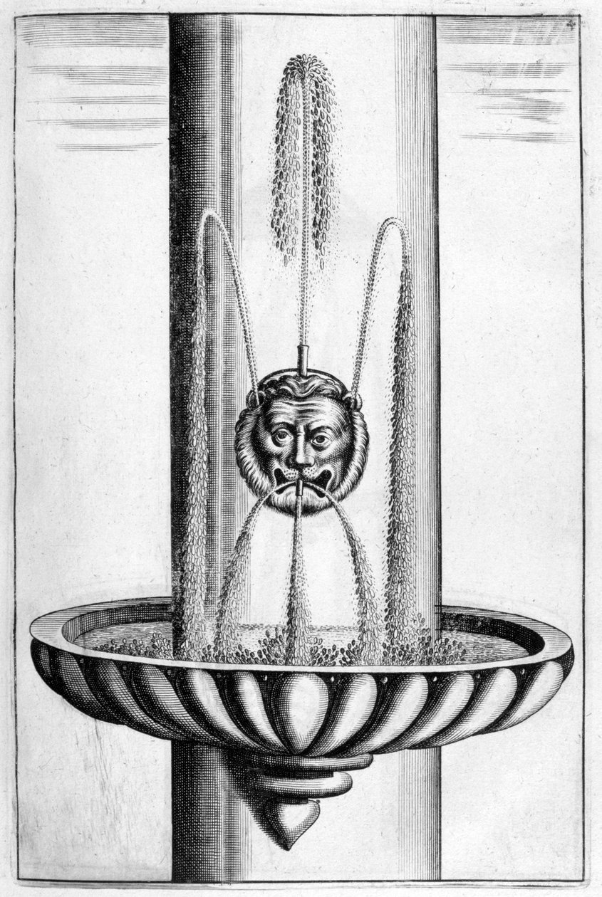 Dekorativ fontändesign, 1664 av Georg Andreas Bockler