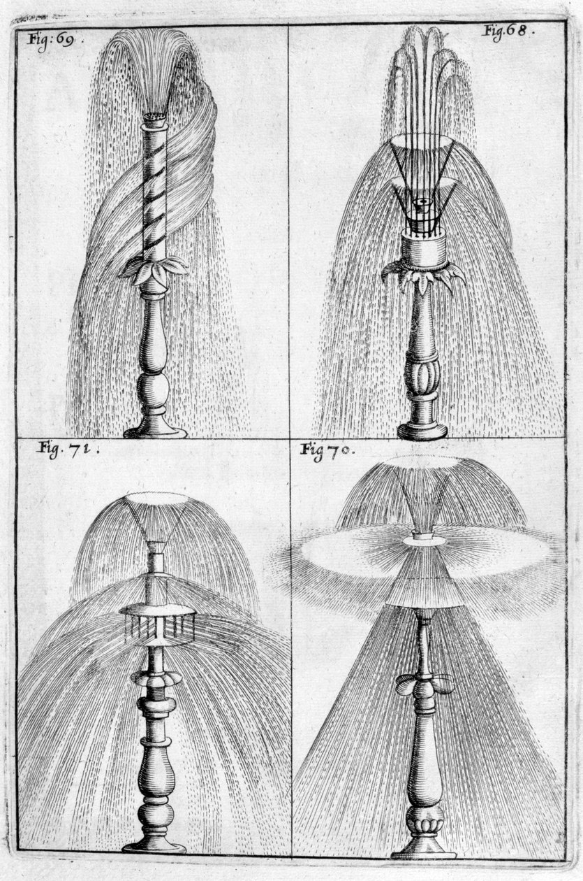 Dekorativ fontändesign, 1664 av Georg Andreas Bockler