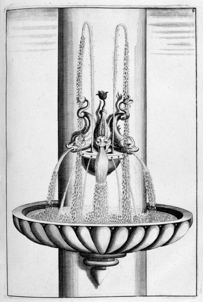 Dekorativ fontändesign, 1664 av Georg Andreas Bockler