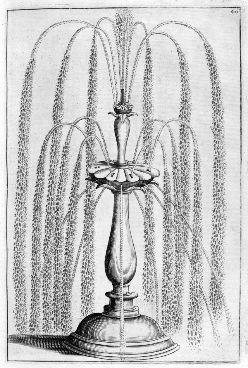 Dekorativ fontändesign, 1664 av Georg Andreas Bockler