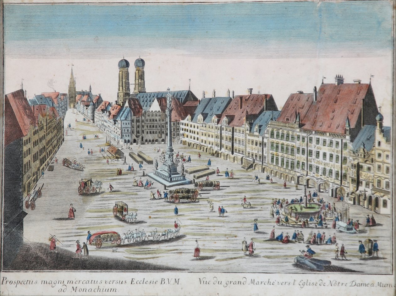 Peep-box bild München Marienplatz Z av Georg Balthasar Probst