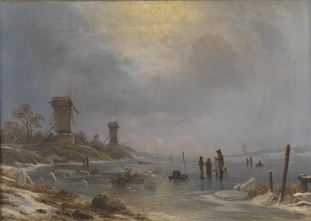 En vinterdag vid Elbe av Georg Emil Libert