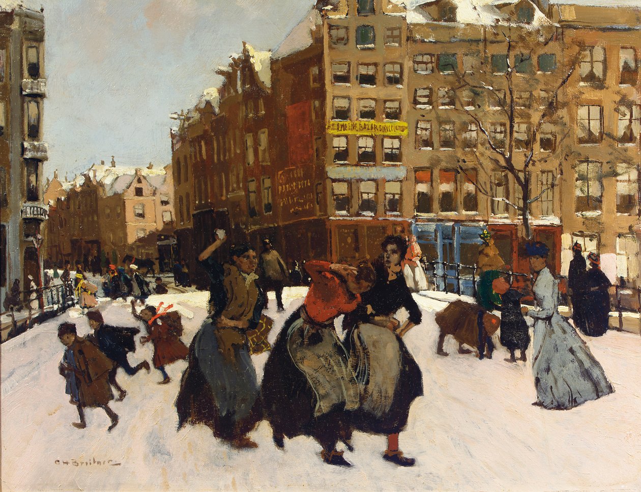 Vinter i Amsterdam, ca 1898 av Georg Hendrik Breitner