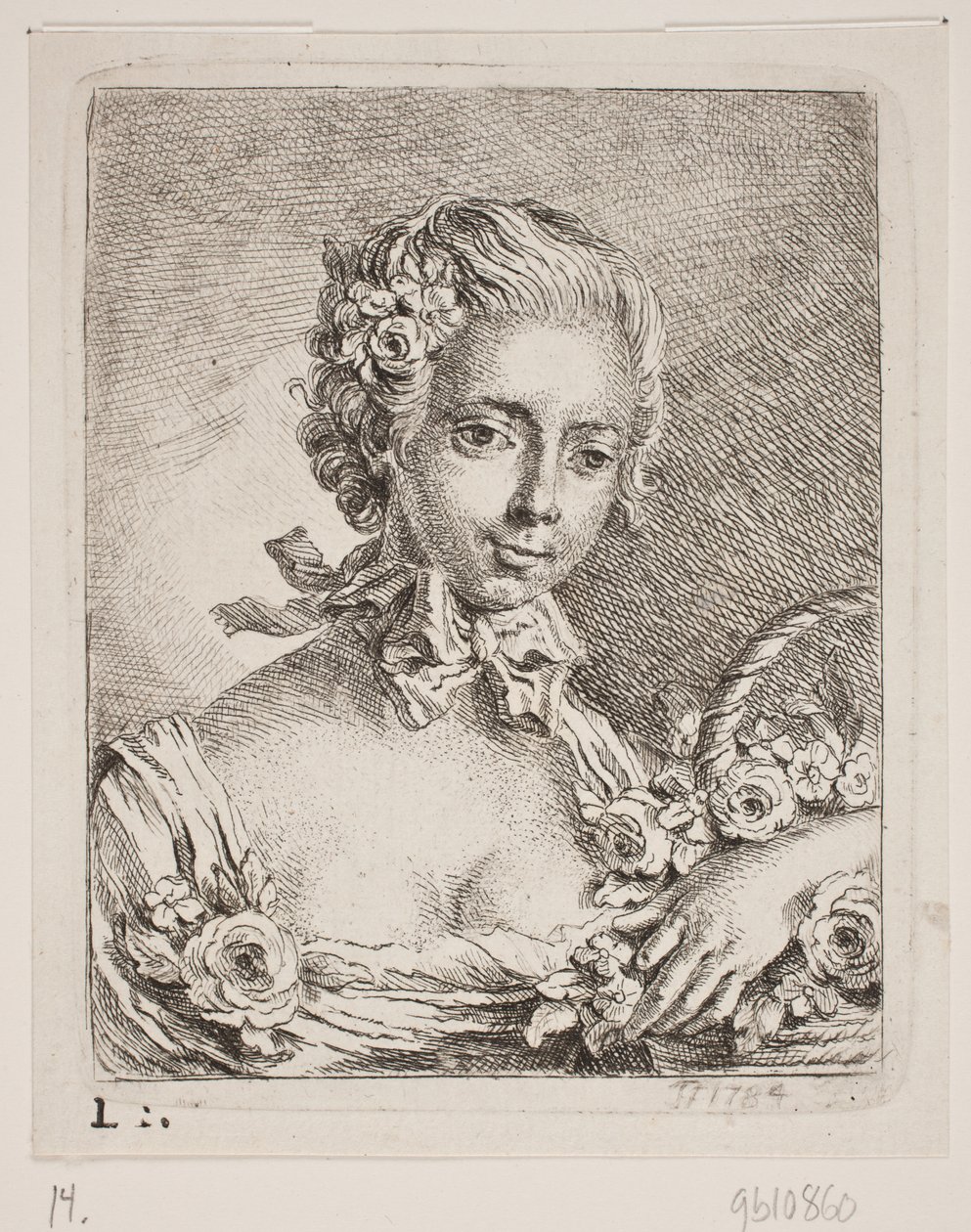 En blomsterflicka av Georg Mathias Fuchs