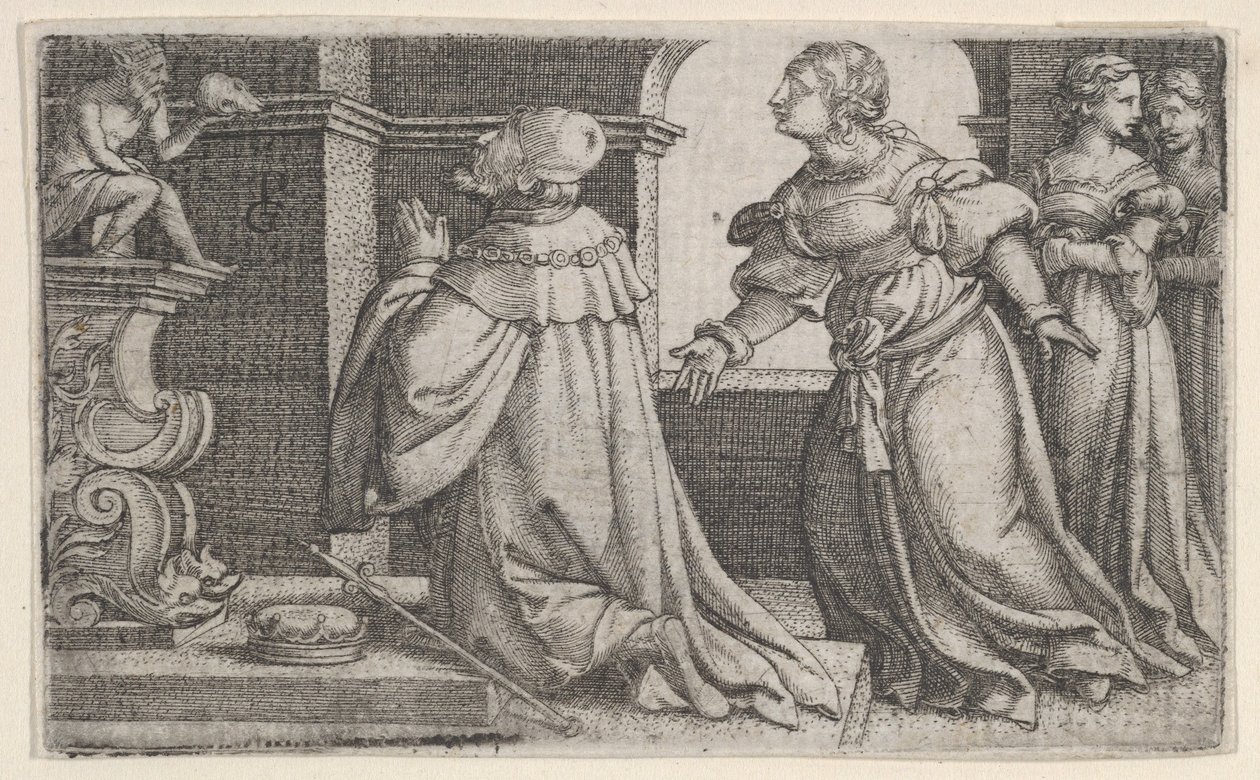 Solomon dyrkar idoler. av Georg Pencz