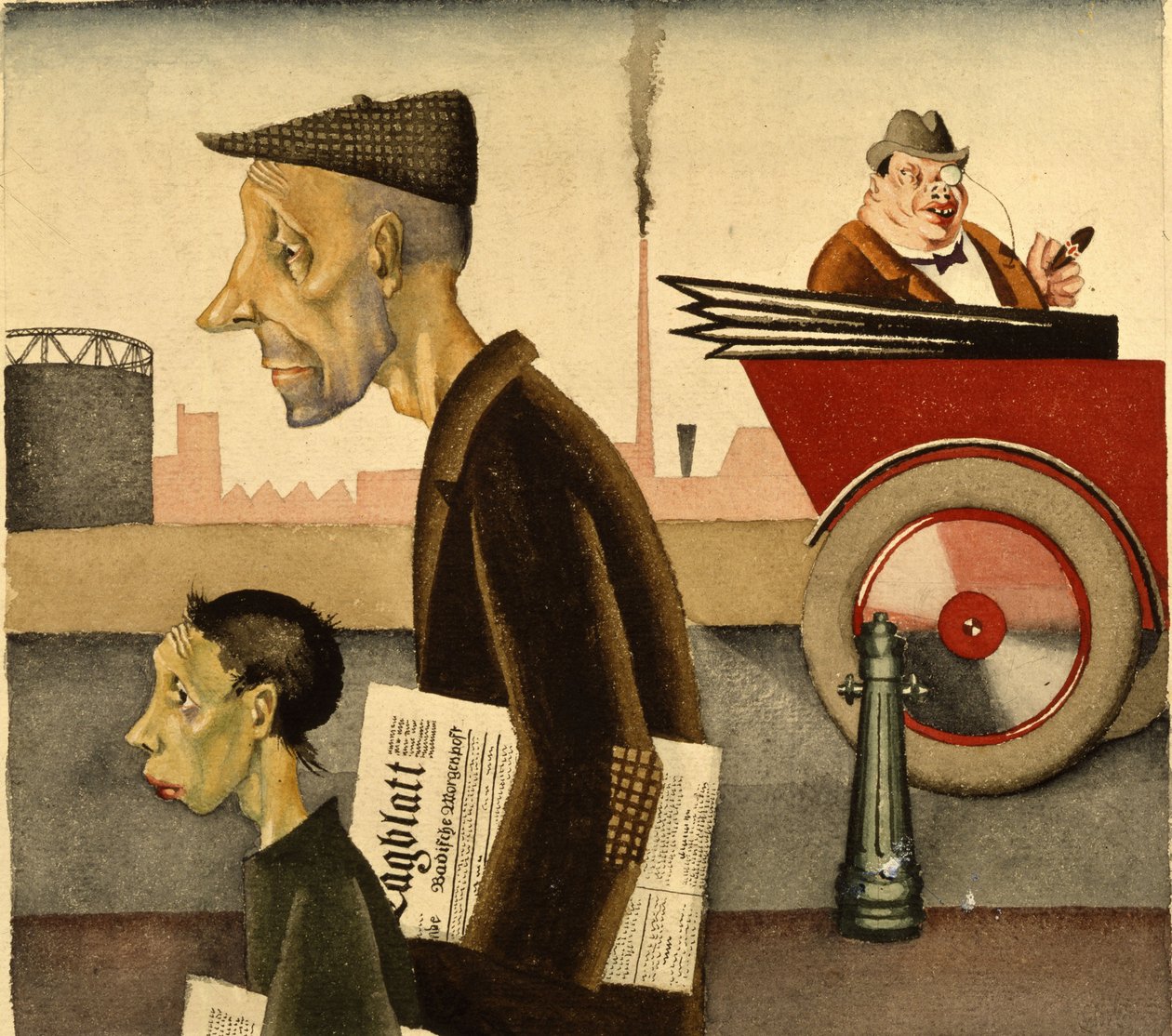 Tidningsfolk, 1921 av Georg Scholz