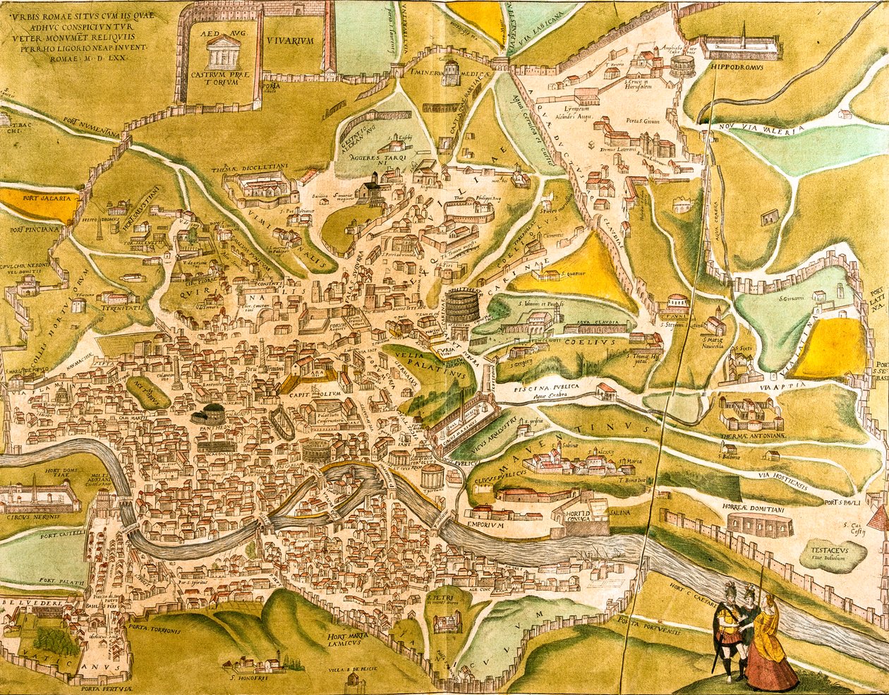 Rom, Italien av Georg and Hogenberg Franz (1535 90) Braun