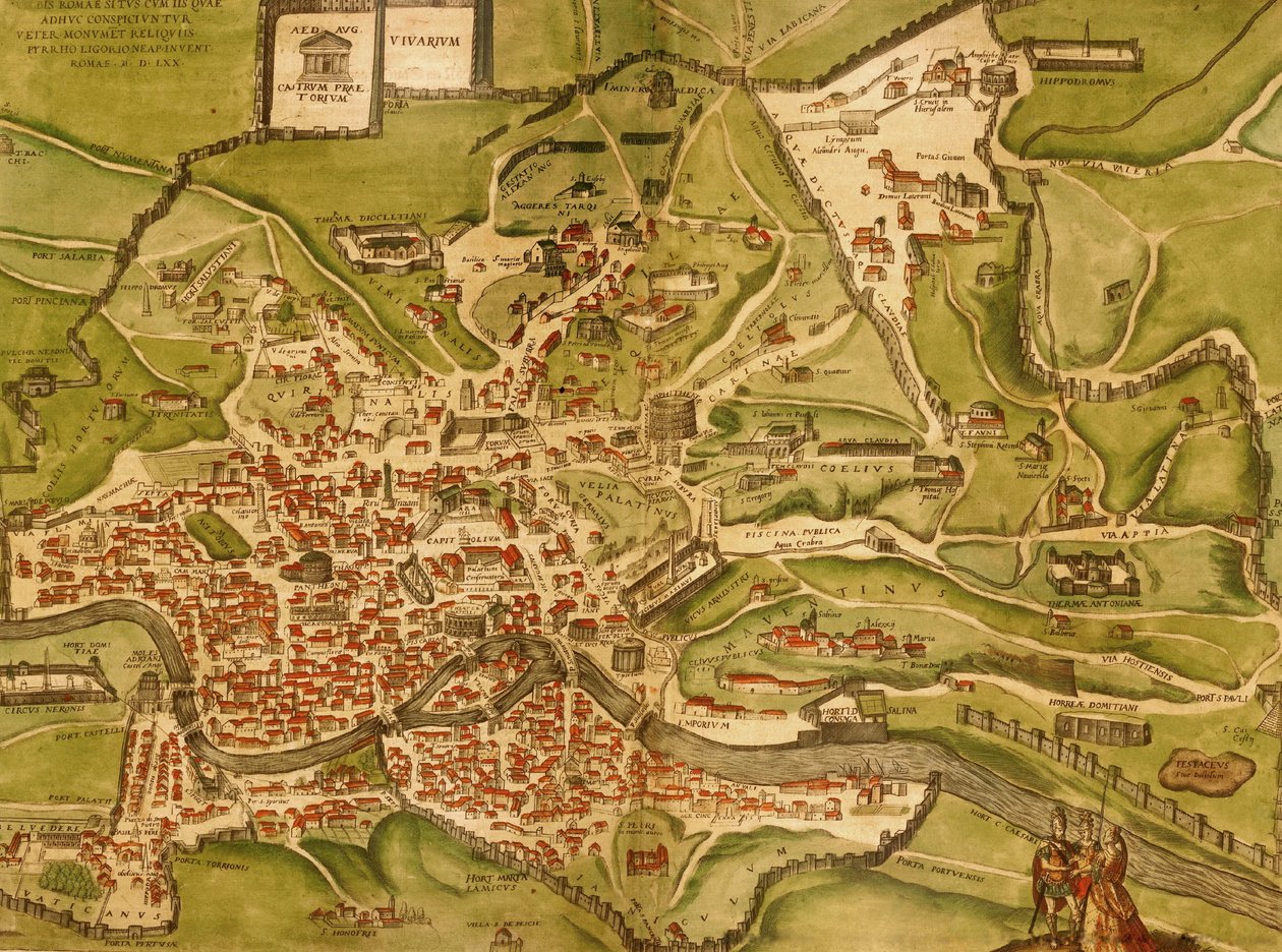 Rom, Italien av Georg and Hogenberg Franz (1535 90) Braun