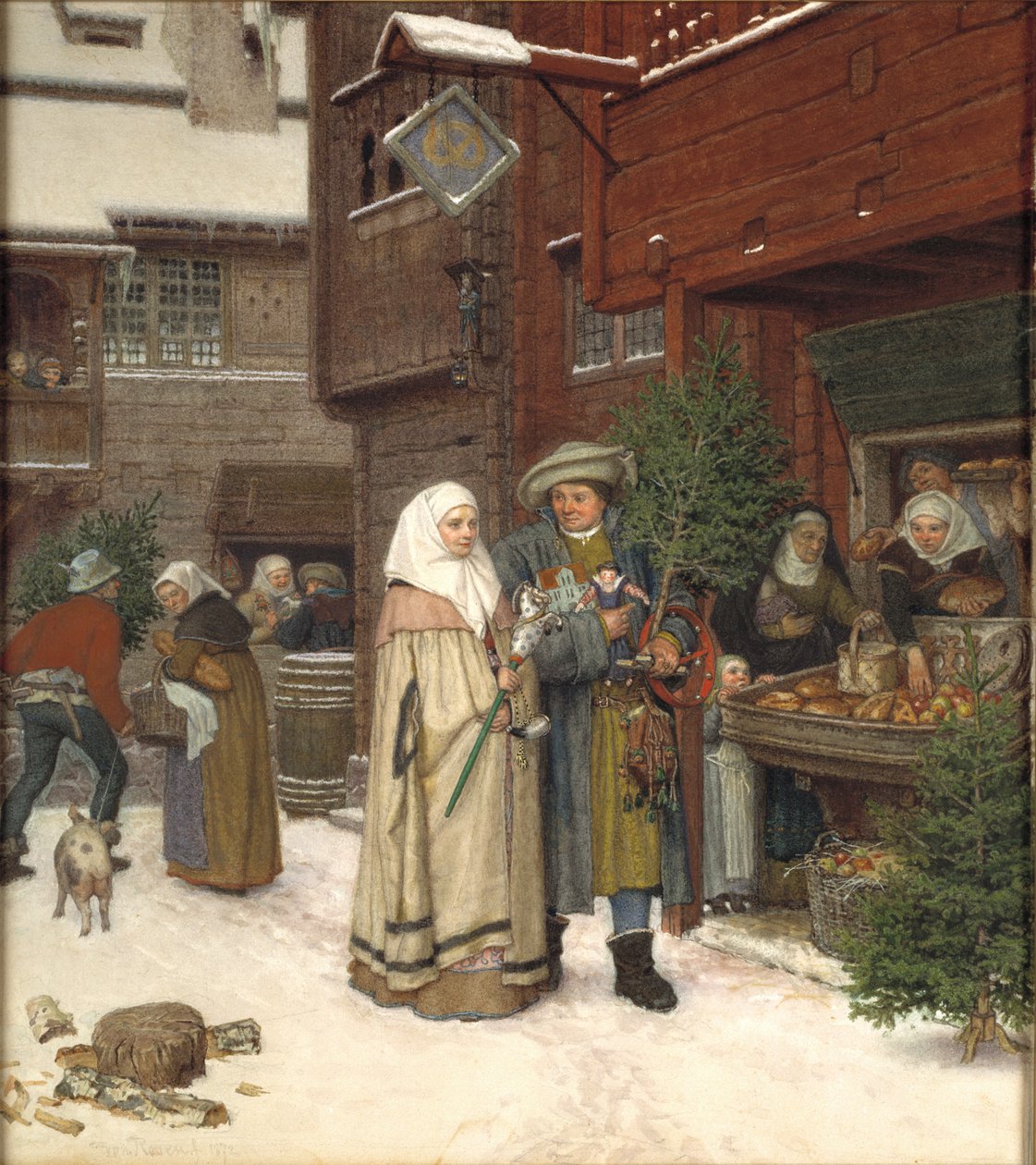 Julmässan, 1872. av Georg von Rosen