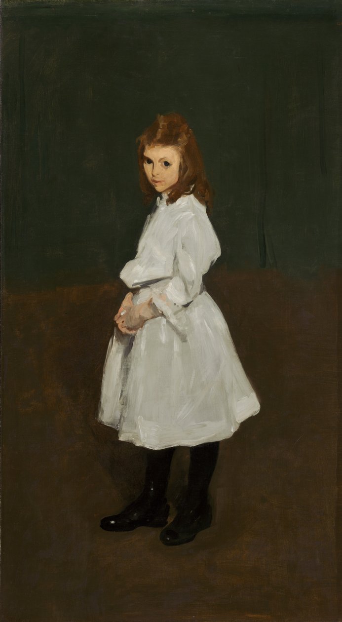 Little Girl in White (Queenie Burnett) av George Wesley Bellows