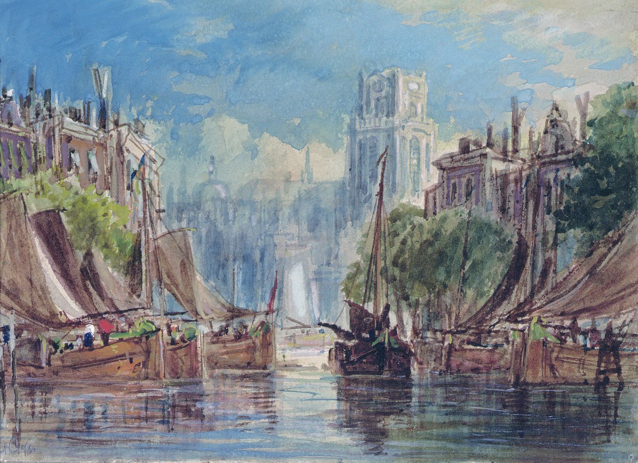 Utsikt över Rotterdam av George the Elder Chambers