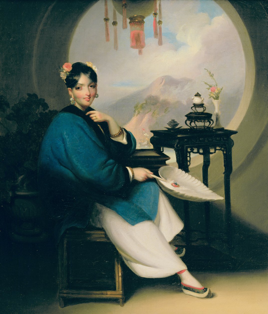 En Geisha Girl av George Chinnery
