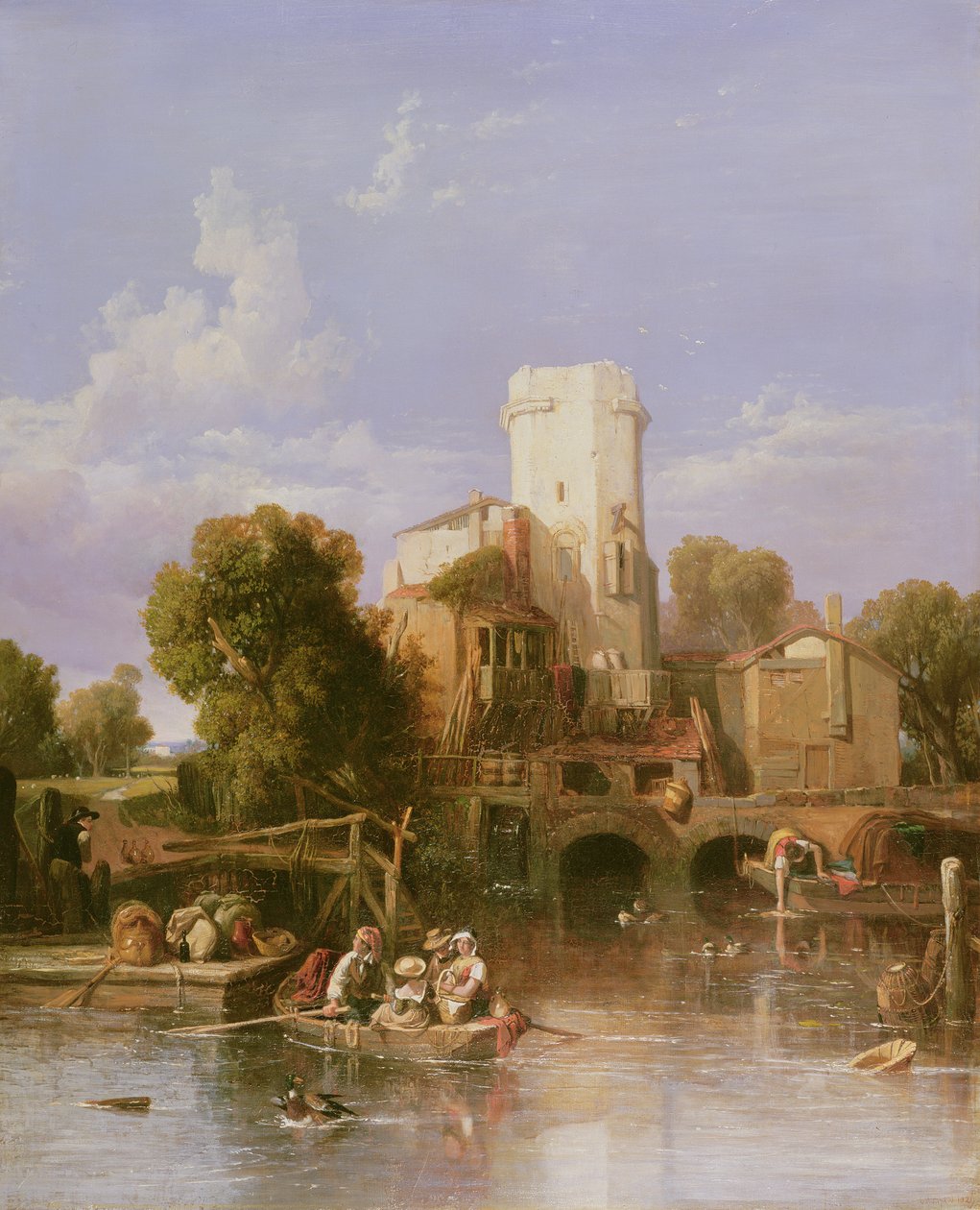 Vid Rhen nära Köln av George Clarkson Stanfield