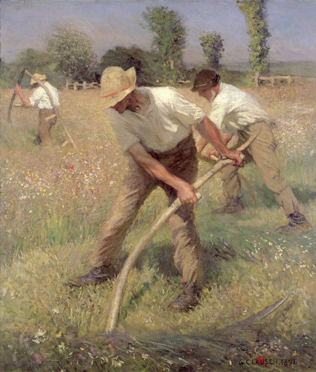 Gräsklipparna, 1891 av George Clausen