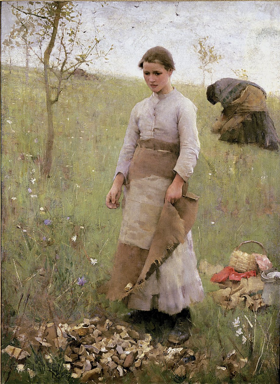 Stenplockarna, 1887 av George Clausen