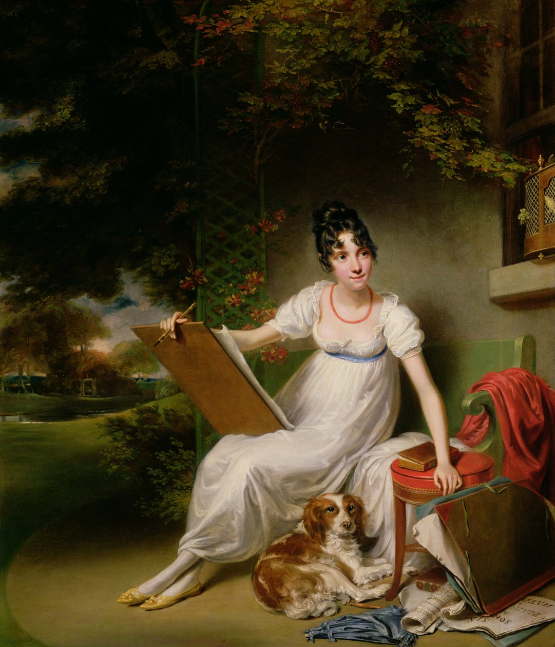 Porträtt av en sittande dam av George Francis Joseph
