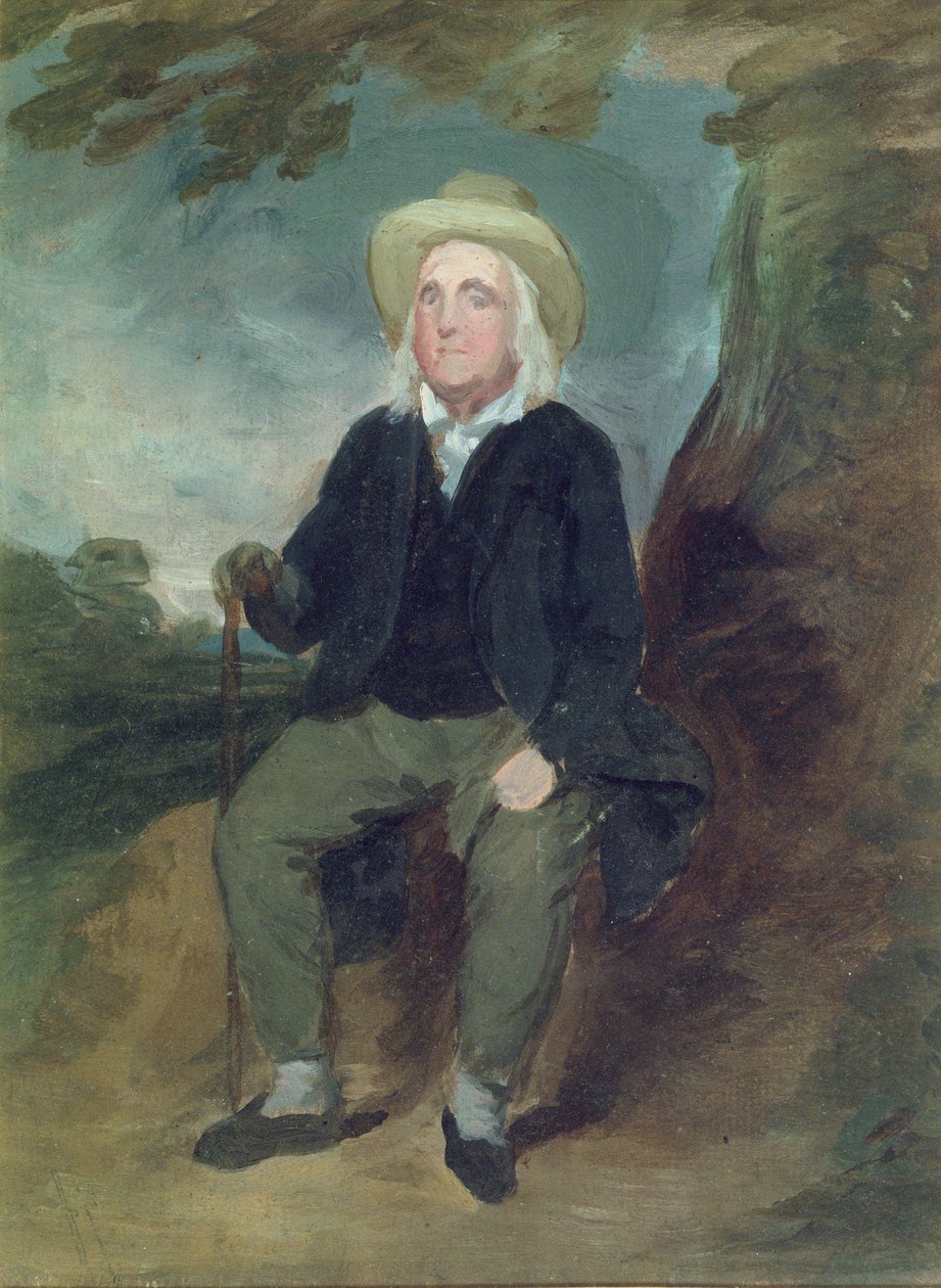 Jeremy Bentham i ett imaginärt landskap, 1835 (olja på papper) av George Frederick Watts