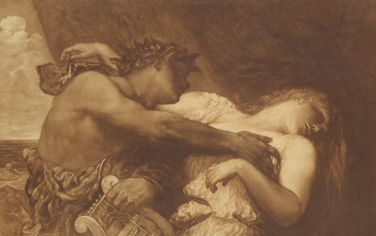 Orfeus och Eurydike, 1870-72 (mezzotint) av George Frederick Watts