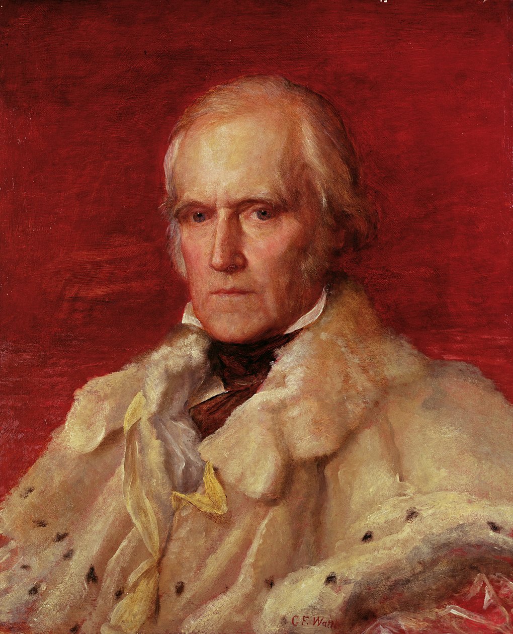 Porträtt av Stratford Canning (1786-1880), Viscount Stratford de Redcliffe (1856-7) av George Frederick Watts