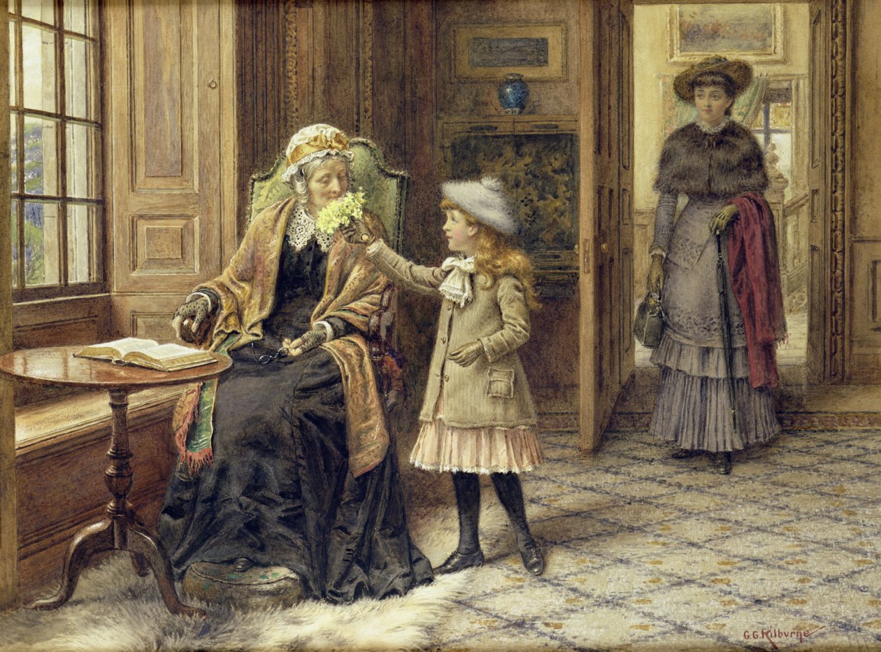 Posy för mormor av George Goodwin Kilburne